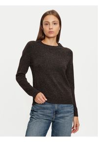 Vero Moda Sweter Doffy 10201022 Brązowy Regular Fit. Kolor: brązowy. Materiał: syntetyk