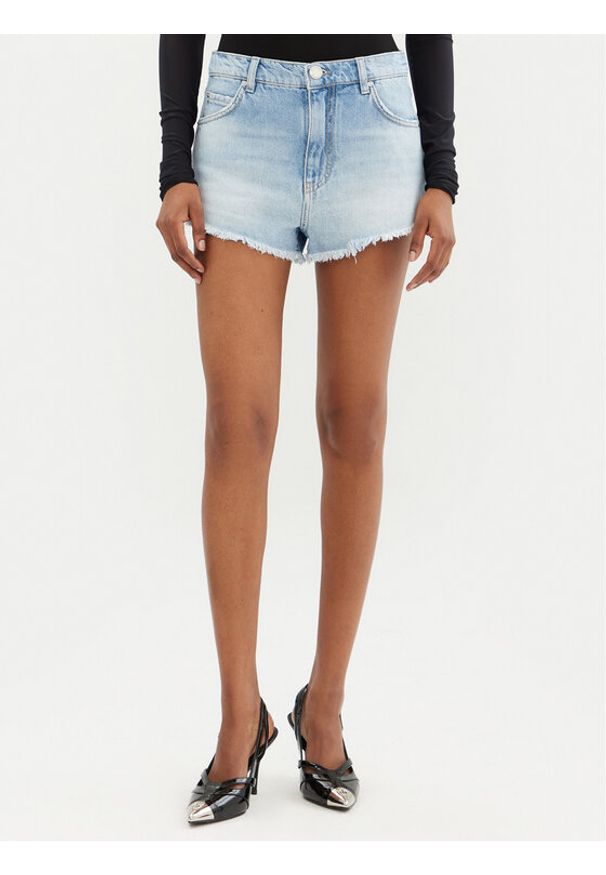 Pinko - PINKO Szorty jeansowe Serengeti 104593 A2BO Niebieski Regular Fit. Kolor: niebieski. Materiał: bawełna