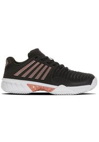 Buty do tenisa damskie K-Swiss Express Light 3. Kolor: wielokolorowy, czarny, szary. Materiał: materiał, syntetyk. Szerokość cholewki: normalna. Sport: tenis