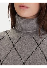 ViCOLO Golf 77069F Szary Regular Fit. Typ kołnierza: golf. Kolor: szary. Materiał: wełna #5