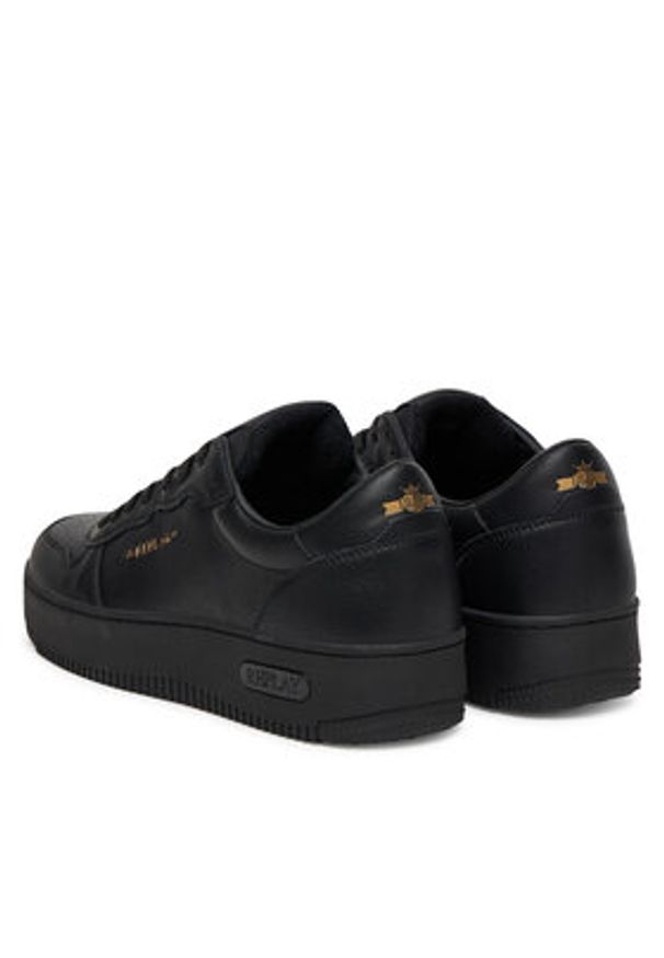 Replay - REPLAY Sneakersy GMZ7P.000.C0001L Czarny. Kolor: czarny. Materiał: skóra