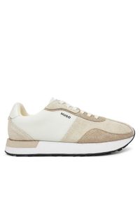Hugo - HUGO Sneakersy Kiria Runn hsdme 50541592 Écru. Materiał: skóra, zamsz