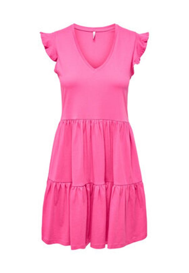 only - ONLY Sukienka letnia May 15226992 Różowy Regular Fit. Kolor: różowy. Materiał: bawełna. Sezon: lato