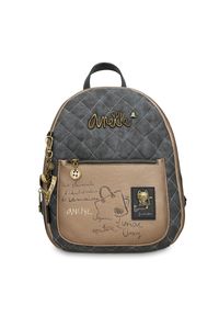 Brązowy Stylowy Damski Plecak Anekke. Kolor: brązowy. Wzór: haft. Styl: elegancki #4