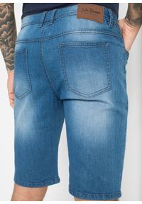 bonprix - Bermudy dżinsowe ze stretchem i wzmocnionym krokiem, regular fit. Kolor: niebieski. Styl: elegancki, klasyczny #2