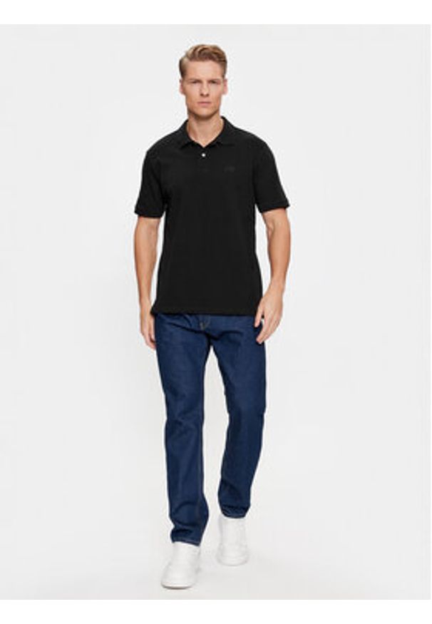 GAP - Gap Polo 586306-03 Czarny Regular Fit. Typ kołnierza: polo. Kolor: czarny. Materiał: bawełna