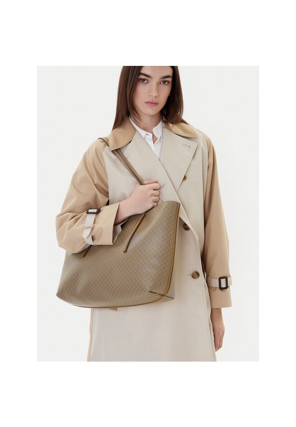 Torebka Calvin Klein. Kolor: beżowy