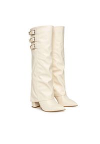 Guess Kozaki FLFGAR ELE11 Écru. Materiał: skóra #4