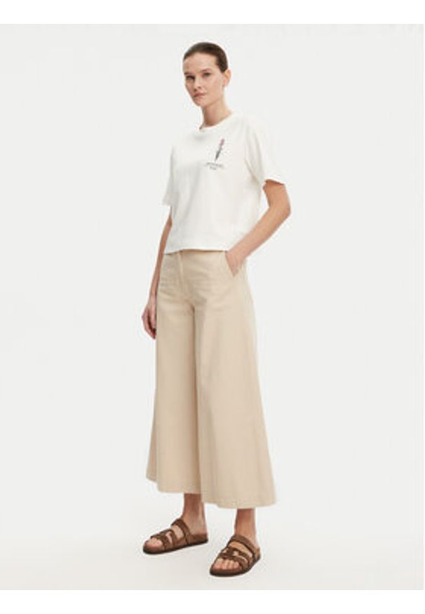 Weekend Max Mara T-Shirt Lecco 2515941052 Biały Boxy Fit. Kolor: biały. Materiał: bawełna