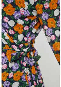 only - Only sukienka kolor fioletowy mini rozkloszowana. Kolor: fioletowy. Materiał: tkanina. Typ sukienki: rozkloszowane. Długość: mini #3