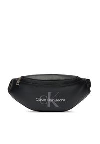 Calvin Klein Jeans Saszetka nerka Monogram Soft K50K512446 Czarny. Kolor: czarny. Materiał: skóra