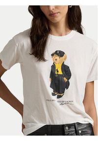 Polo Ralph Lauren T-Shirt 211A87615002 Biały Regular Fit. Typ kołnierza: polo. Kolor: biały. Materiał: bawełna #4