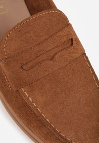 Renee - Brązowe Mokasyny Casual VICES z Imitacji Zamszu z Wkładką ze Skóry Naturalnej Sheiris. Okazja: na co dzień. Kolor: brązowy. Materiał: zamsz, skóra. Styl: casual #8