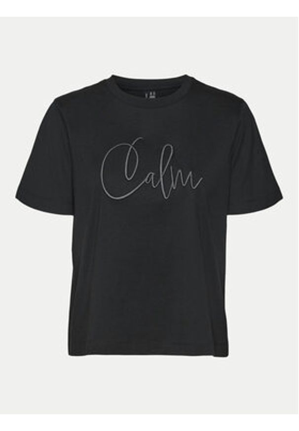 Vero Moda T-Shirt Fea 10321312 Czarny Loose Fit. Kolor: czarny. Materiał: bawełna