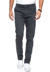 Wrangler - WRANGLER SPODNIE MĘSKIE CHINO NAVY W16LRN114. Materiał: materiał #8