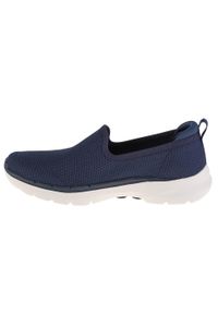 skechers - Buty sportowe Sneakersy damskie, Skechers Go Walk 6 - Clear Virtue. Kolor: niebieski. Model: Skechers Sport. Sport: turystyka piesza