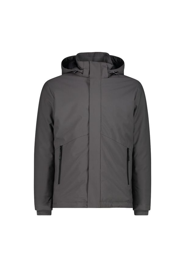Kurtka męska turystyczna CMP 34K0197. Typ kołnierza: kaptur. Kolor: szary. Materiał: softshell. Sport: turystyka piesza