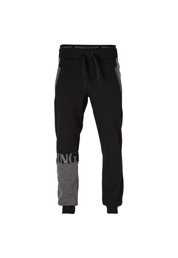 SPALDING - Spodnie do biegania Spalding Street Long. Kolor: czarny. Materiał: dresówka. Sport: koszykówka