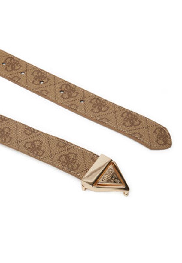 Guess Pasek Damski BW9142 P4330 Beżowy. Kolor: beżowy. Materiał: skóra