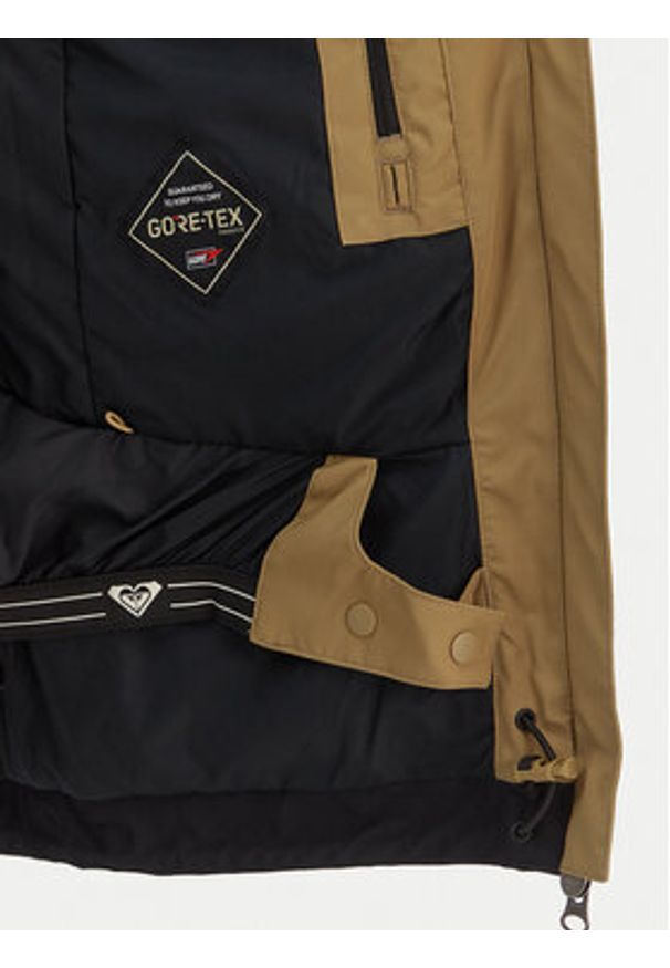 Roxy Kurtka narciarska Gore-Tex Stretch Purelines ERJTJ03506 Beżowy Regular Fit. Kolor: beżowy. Materiał: syntetyk. Technologia: Gore-Tex. Sport: narciarstwo
