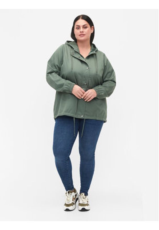 Zizzi Parka M52606C Zielony Regular Fit. Kolor: zielony. Materiał: syntetyk