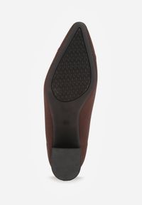 Born2be - Brązowe Czółenka VICES ze Sportowej Tkaniny na Słupku Waesbella. Nosek buta: otwarty. Kolor: brązowy. Materiał: tkanina. Obcas: na słupku. Styl: sportowy. Wysokość obcasa: średni #3