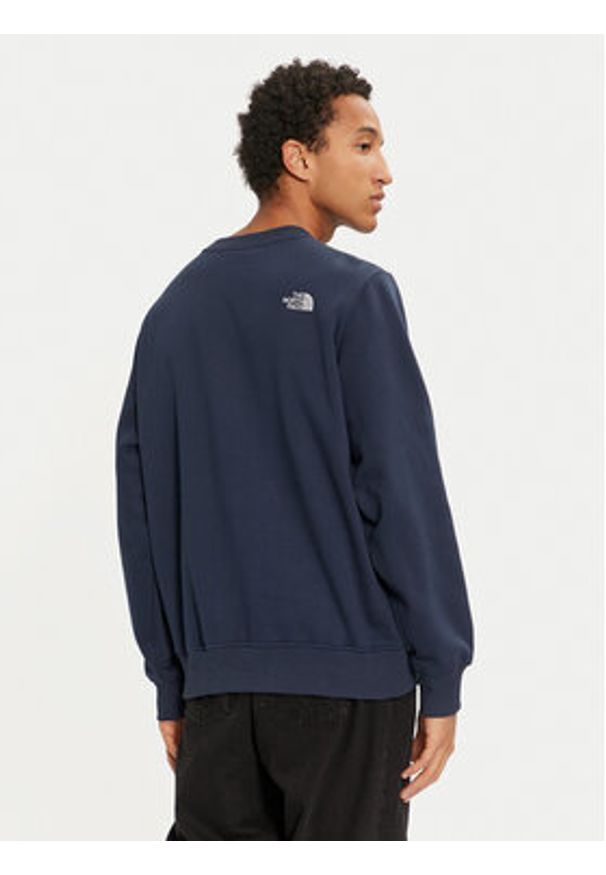 The North Face Bluza Drew Peak NF0A89EK Granatowy Regular Fit. Kolor: niebieski. Materiał: bawełna