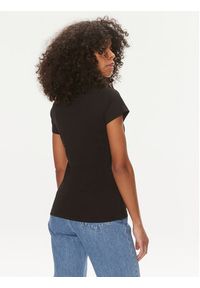 Calvin Klein Jeans T-Shirt Satin J20J222343 Czarny Slim Fit. Kolor: czarny. Materiał: bawełna #4