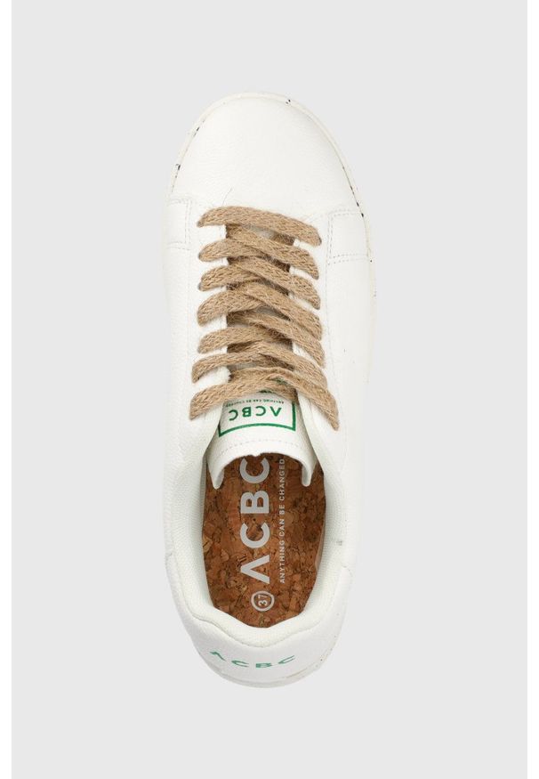 ACBC buty kolor biały. Nosek buta: okrągły. Zapięcie: sznurówki. Kolor: biały. Materiał: kauczuk, guma, materiał. Szerokość cholewki: normalna