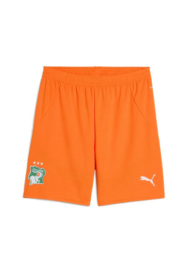 Puma - Męskie szorty Wybrzeże Kości Słoniowej 2025 PUMA. Kolor: pomarańczowy, zielony, żółty, wielokolorowy. Sport: piłka nożna