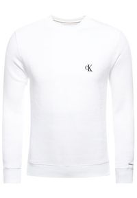Calvin Klein Jeans Bluza Embroidered Logo J30J314536 Biały Regular Fit. Kolor: biały. Materiał: bawełna #5