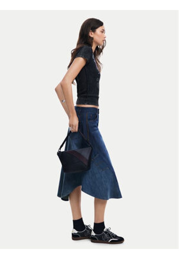 Desigual Torebka 25SAXPC7 Czarny. Kolor: czarny. Materiał: skórzane