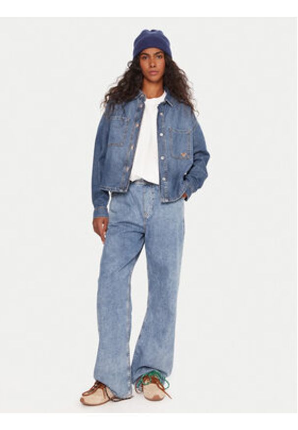 Roxy Koszula jeansowa Another Reflect ERJWT03704 Niebieski Regular Fit. Kolor: niebieski. Materiał: bawełna