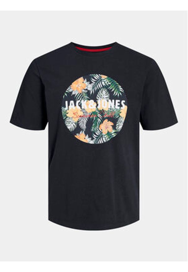 Jack & Jones - Jack&Jones T-Shirt Chill 12248072 Granatowy Standard Fit. Kolor: niebieski. Materiał: bawełna