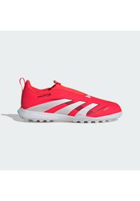 Adidas - Buty Predator League Laceless TF Kids. Kolor: biały, czerwony, wielokolorowy, czarny. Materiał: materiał