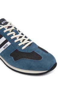 BOSS Sneakersy Levon 50568468 Granatowy. Kolor: niebieski. Materiał: skóra, zamsz #4