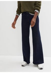 bonprix - Dżinsy Wide Leg, High Waist, z wygodnym paskiem. Stan: podwyższony. Kolor: niebieski #1