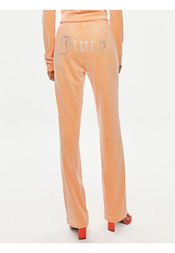 Juicy Couture Spodnie dresowe Tina JCAPW045 Pomarańczowy Regular Fit. Kolor: pomarańczowy. Materiał: syntetyk