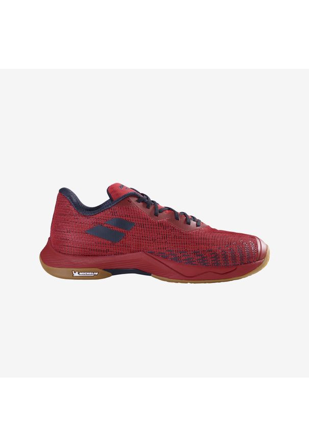 Buty halowe do badmintona męskie Babolat Shadow Spirit 2. Materiał: kauczuk. Szerokość cholewki: normalna