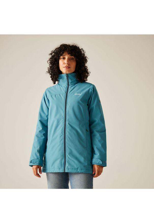 Regatta - Kurtka damska przejściowa ocieplana przeciwdeszczowa Tamlin. Kolor: szary, niebieski, wielokolorowy. Materiał: tkanina. Sezon: zima. Sport: narciarstwo