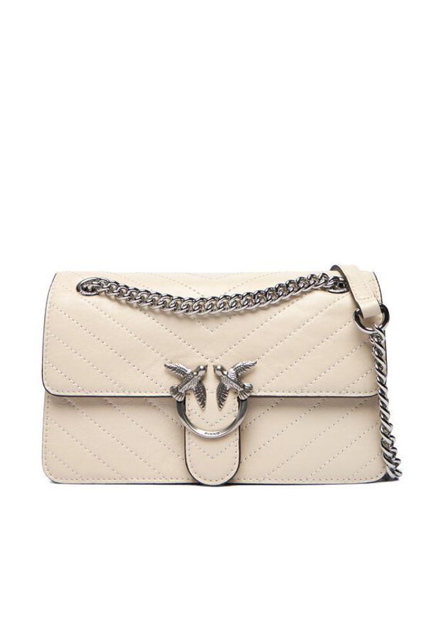 Pinko - PINKO Torebka Love One Light Mini Al 25-26 PLTT 106173 A2JC Écru. Materiał: skórzane