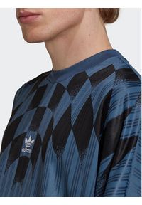 Adidas - adidas Longsleeve Rekive Graphic HK7331 Niebieski Loose Fit. Kolor: niebieski. Materiał: syntetyk. Długość rękawa: długi rękaw