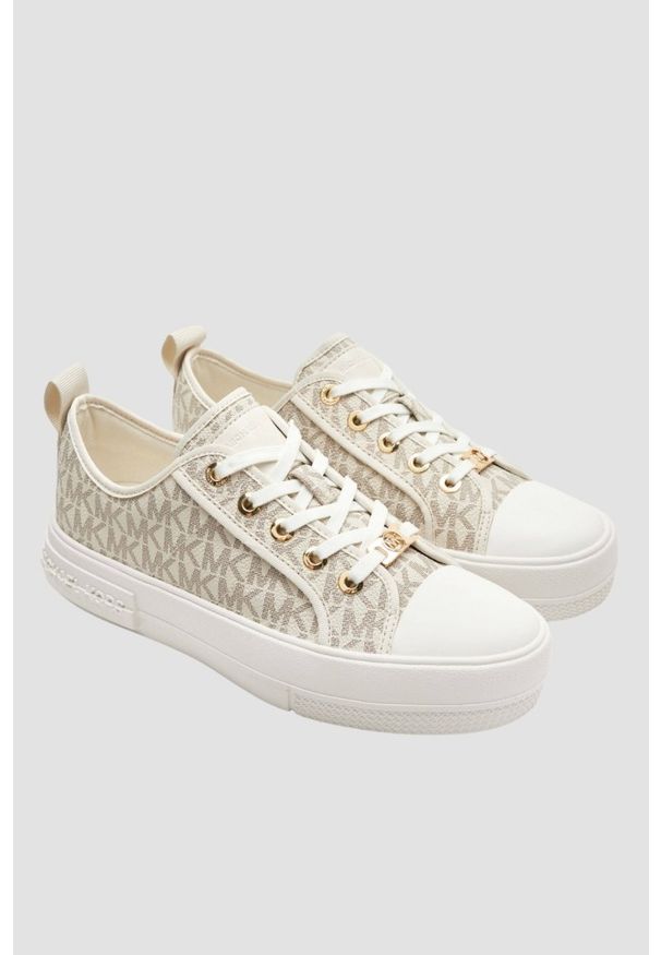 Michael Kors - MICHAEL KORS Białe logowane trampki damskie, Rozmiar 41. Okazja: na co dzień. Kolor: biały. Styl: casual, elegancki, klasyczny