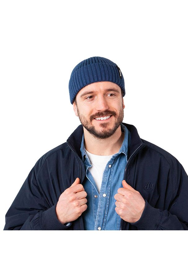 Czapka Barts Sumter. Kolor: niebieski. Materiał: poliester. Sezon: zima. Styl: sportowy