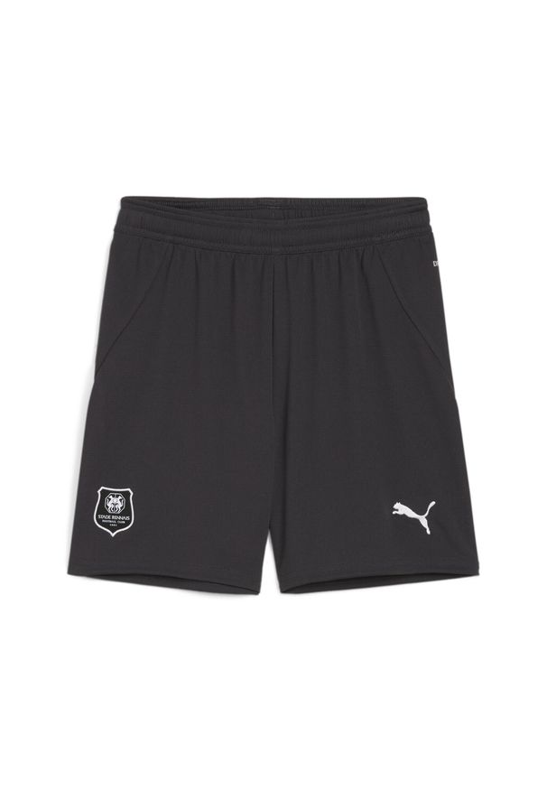 Puma - Młodzieżowe szorty Stade Rennais F.C. 24/25 PUMA Flat Dark Gray White Black. Kolor: czarny, szary, biały, wielokolorowy. Długość: krótkie. Sezon: lato. Styl: młodzieżowy. Sport: piłka nożna
