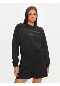 Adidas - adidas Bluza Z.N.E. JE7855 Czarny Loose Fit. Kolor: czarny. Materiał: bawełna