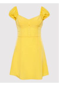 Calvin Klein Jeans Sukienka codzienna J20J218848 Żółty Regular Fit. Okazja: na co dzień. Kolor: żółty. Materiał: syntetyk. Typ sukienki: proste. Styl: casual #4