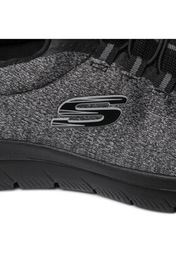 skechers - Skechers Sneakersy Forton 52813/BBK Szary. Kolor: szary. Materiał: materiał