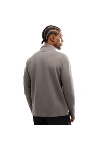 SIROKO - Męska bluza treningowa z suwakiem pod szyją Fitness Siroko Troop. Kolor: szary. Materiał: materiał. Długość: krótkie. Sport: fitness