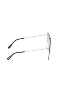 Tom Ford - TOM FORD - Dwukolorowe okulary przeciwsłoneczne Camilla. Kształt: prostokątne. Kolor: brązowy. Materiał: materiał #2